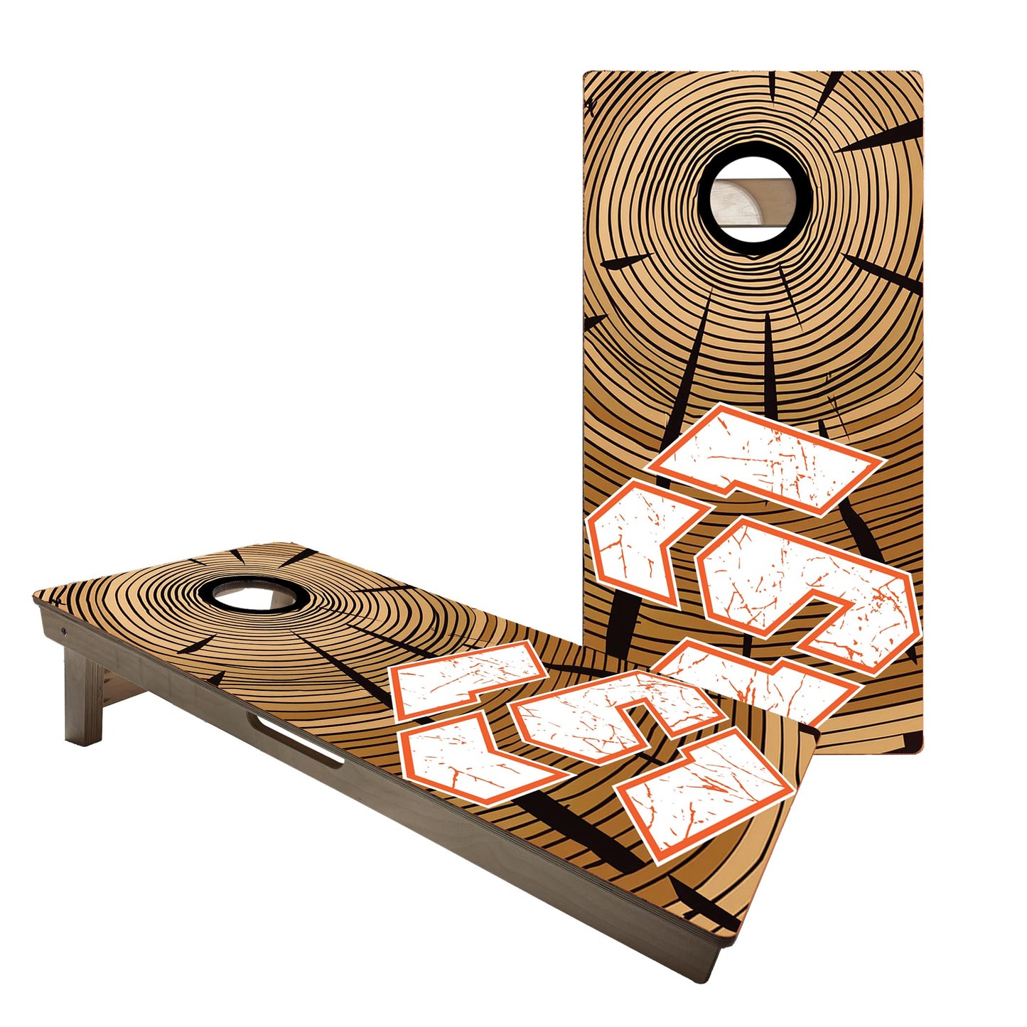 Crosscut Timber Cornhole Board Set