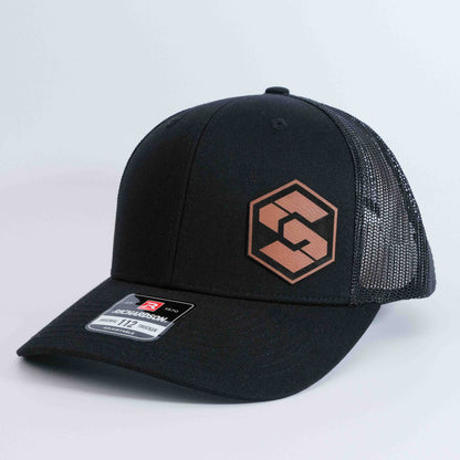 Snapback Trucker Hat - Leather SC Patch